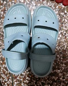 Women's Light Blue &amp; Brown Slippers