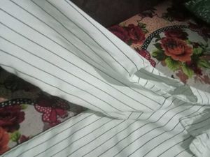 Striped Cold Shoulder  shirt