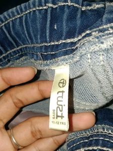 Blue Denim Cargo Jeans