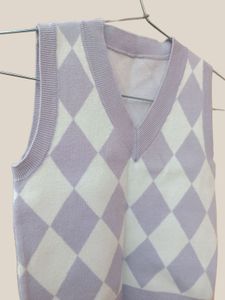 Argyle Knit Sweater Vest (UNUSED)
