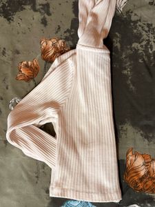 Boohoo Ribbed Zip-Up Hoodie