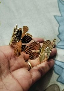 Anti Tarnish Gold Flower Design Cuff Bracelet