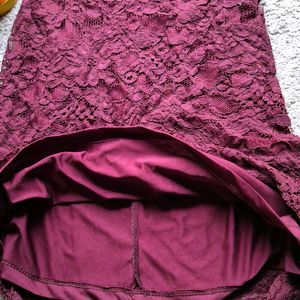 Lace Burgundy Bodycon