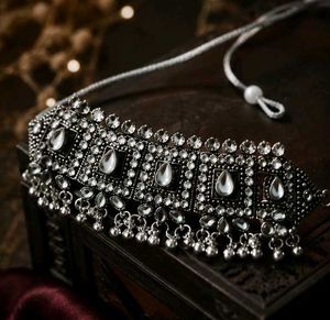 Exquisite Oxidized Silver Necklace Set