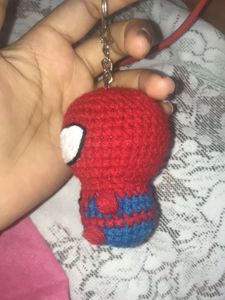 Crochet Spider-Man Keychain