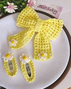 Crochet Flower Hair Clips