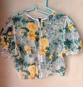 Floral Lace Crop Top