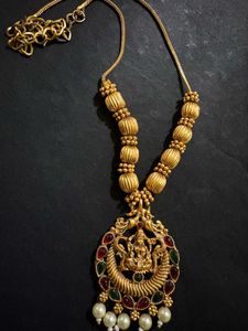 Exquisite Gold Toned Lakshmi Necklace