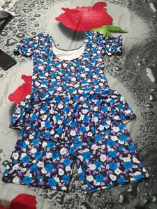 Floral Swimsuit with Skirt