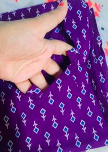 Purple Patterned Kurti