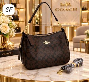 Coach Signature Monogram Shoulder Bag