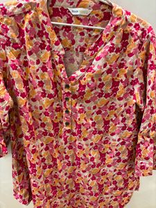 Floral Pink Cotton Tunic