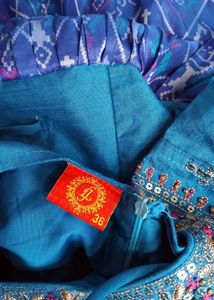 Beautiful Blue Long frock with dupatta 😍  for gir