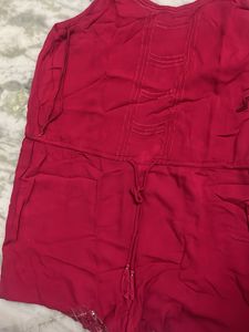 Red Romper with Spaghetti Straps