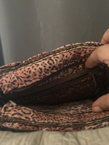 Animal Print Satin Cane Bag