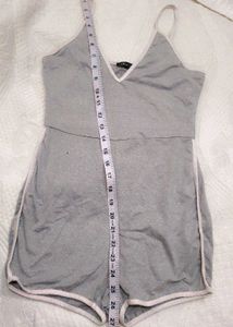 Grer with White Trim jumpsuit