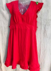5129. Vibrant Red Mini Dress