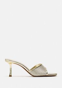 Zara light gold mules