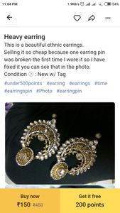 Golden jhumkas