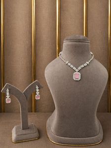 Pink Gemstone Jewellery Set 💞