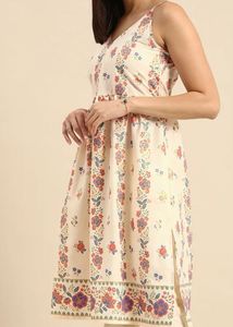 women floral printed empire kurta