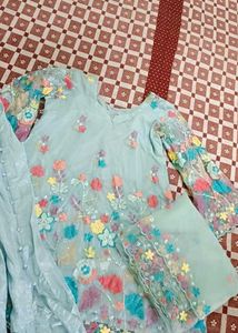 Embroidered Kurta with Dupatta