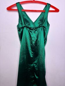 Green Satin Mini Dress🥀