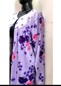 Winter Night Dress For Women Free Size/ Length 40