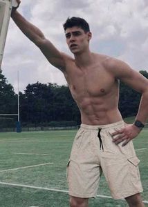 Men's Dark Blue and grey Cargo Shorts