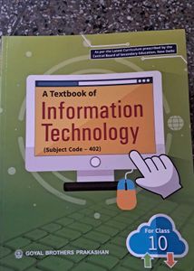 Textbook of Information Technology Class 10