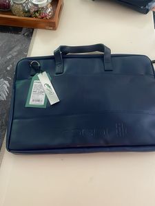 Navy Crocodile Laptop Bag