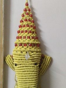 Handmade Macrame Ganesha Wall Hanging