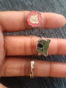 Assorted Silver Tone Rings