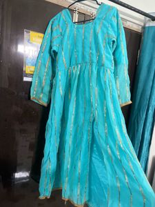 Blue &amp; Gold Indian Suit Set