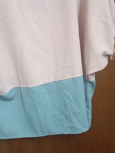 Chic Two-Tone Batwing Sleeve Top