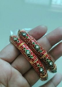 Festive gemstone bangles