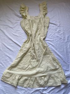 Vintage Yellow Ruffle nightwear