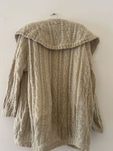 Premium Woolen Open Sweater With Button