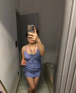 Cute Lavender Ruched Mini Dress