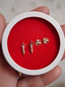 Elegant Gold Nose Pins Set