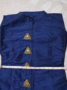 Blue Embellished Kurta