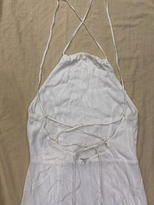 ASOS White Backless Midi Dress