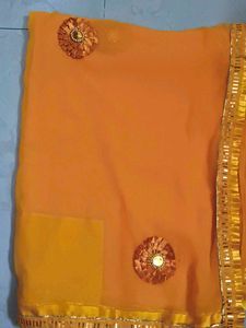 Orange Embellished Dupatta
