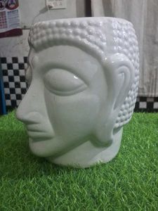 Buddha Head Ceramic Planter