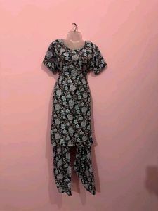 Elegant Floral Kurta Set with Dupatta