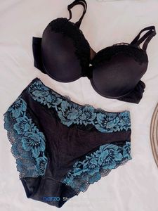 Lace Trim Bra &amp; Panty Set