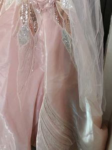 Elegant Pink Sequin Gown