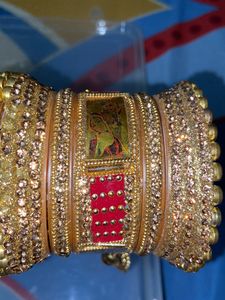 Golden and red Dulhan Chuda💕
