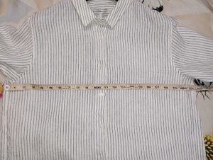 linen Classic Striped Button-Up Shirt