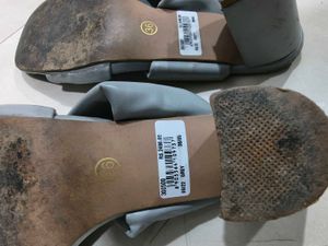 Light Blue Heeled Mules